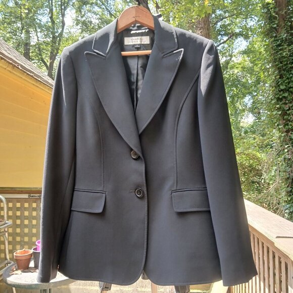 Tahari ASL Jet Black Blazer Polished, Professional, A Timeless Classic Sz 6 - Picture 10 of 11